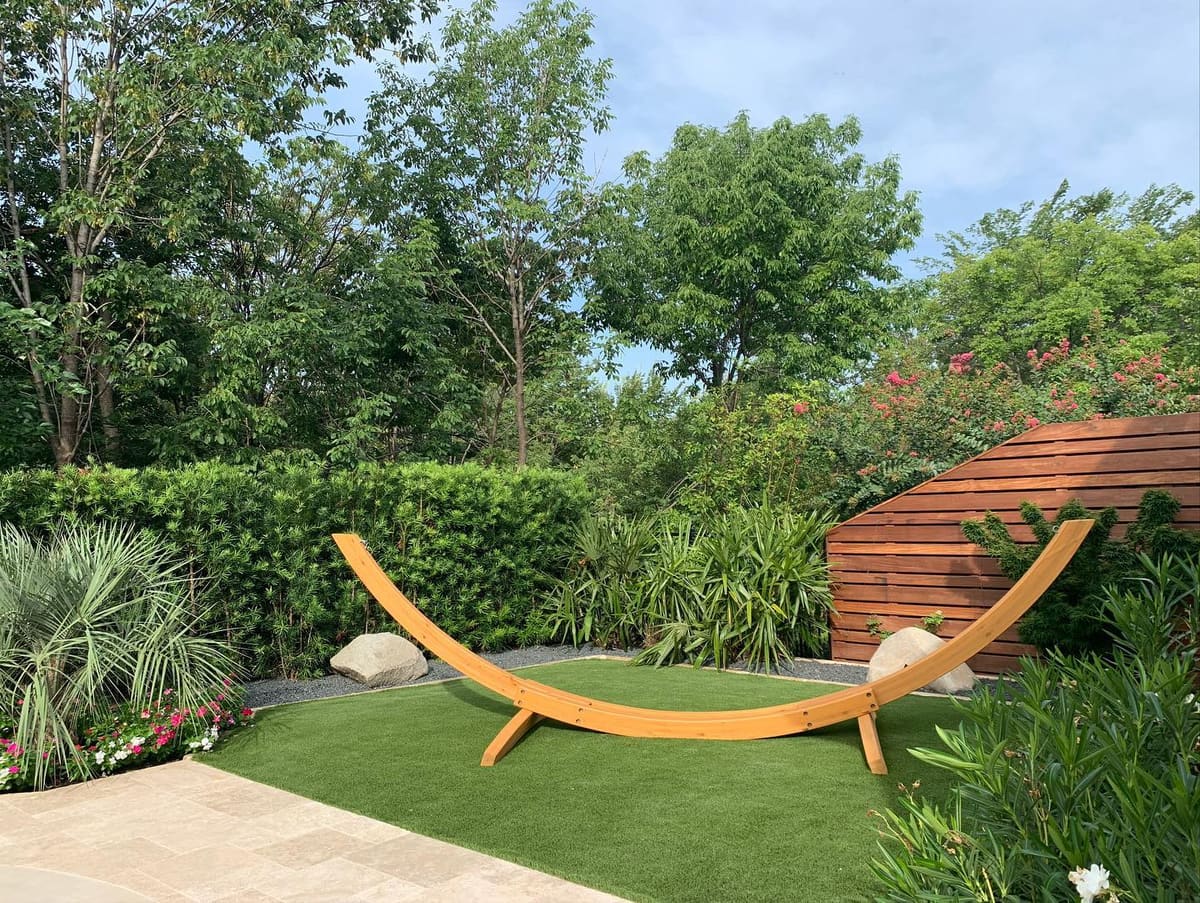 Backyard hammock landscape design