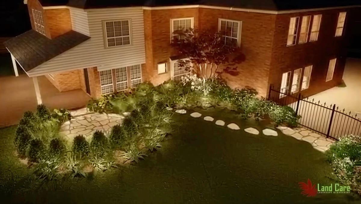 Home landscape lighting night
