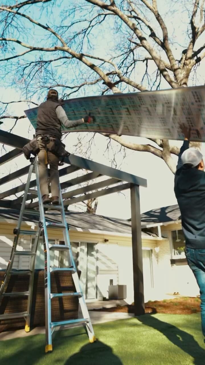 Pergola installation crew