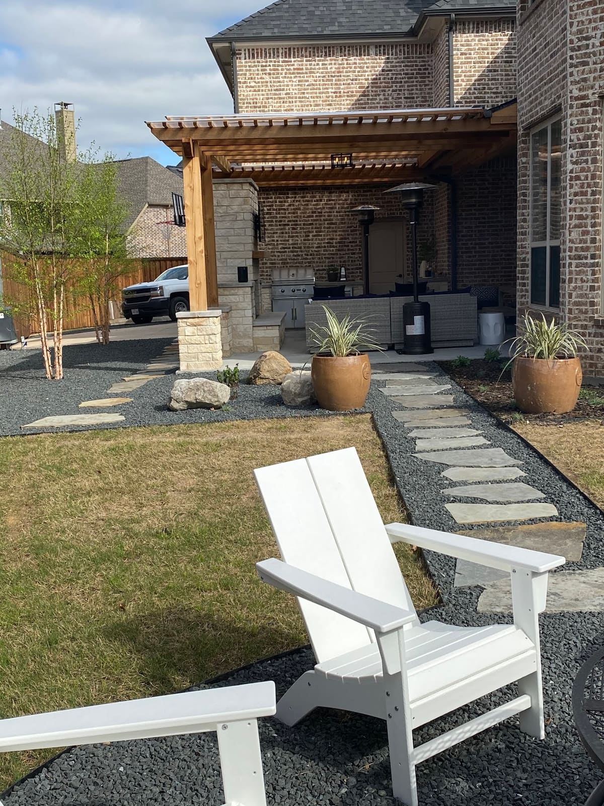 Front walkway patio chairs