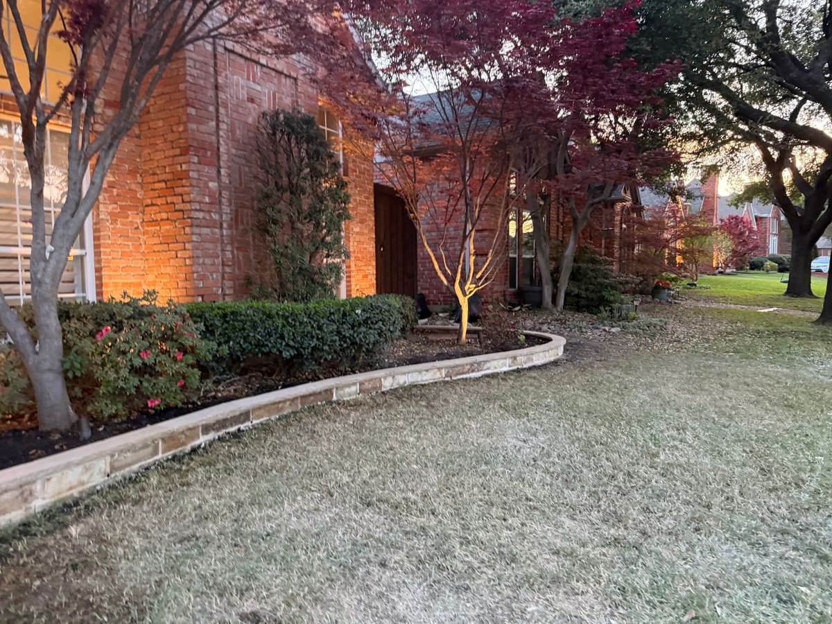 Front yard landscape bed before